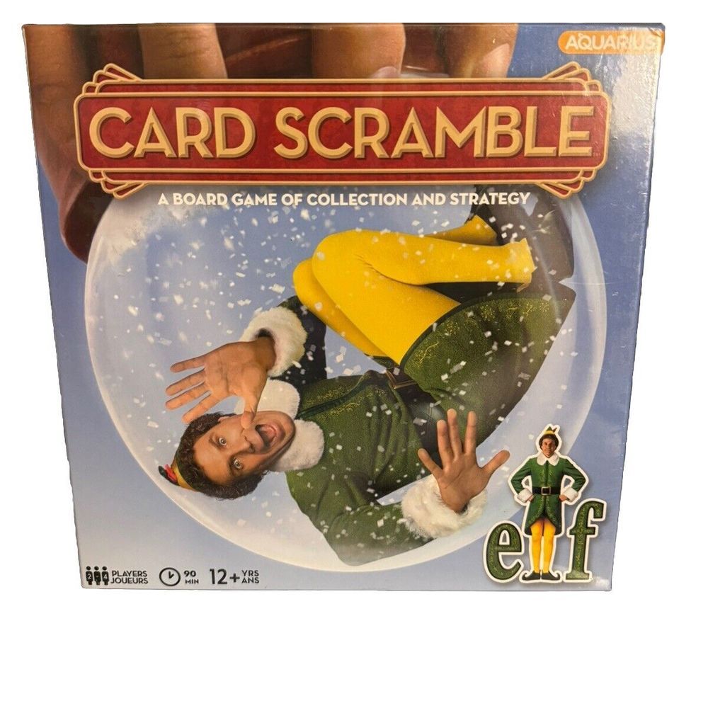 Buddy the Elf Card Scramble Collection & Strategy Board Game Aquarius New Sealed